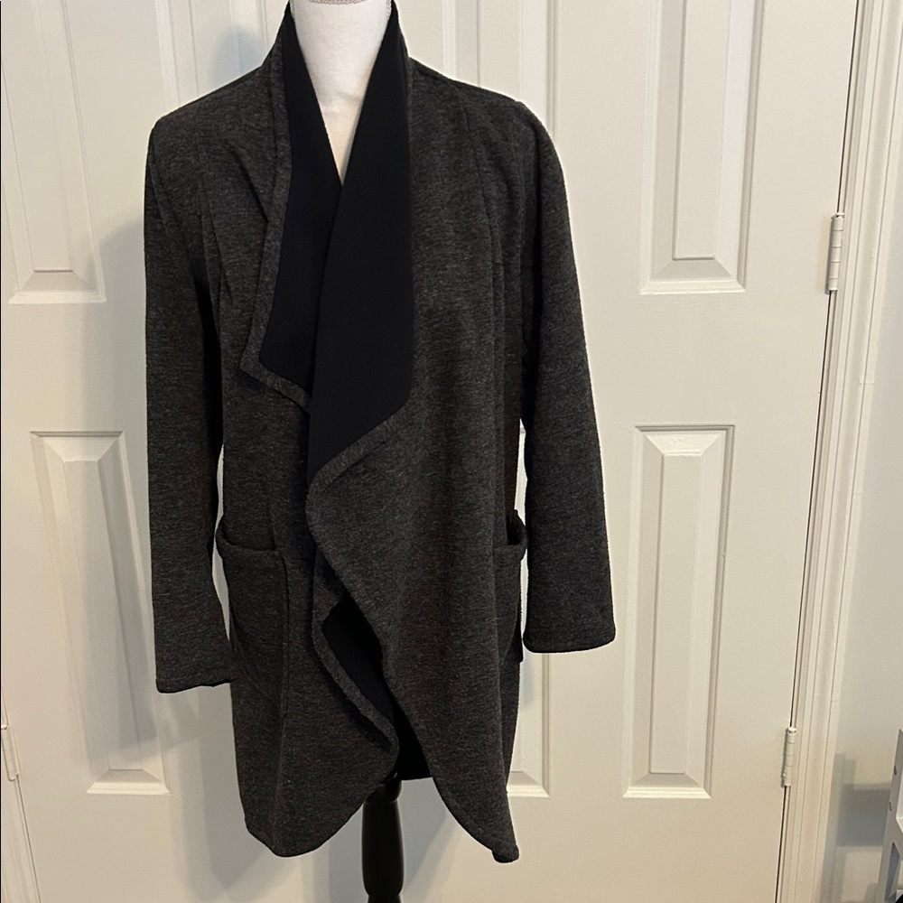 Fabletics Charcoal Gray Open Front Jacket - image 1